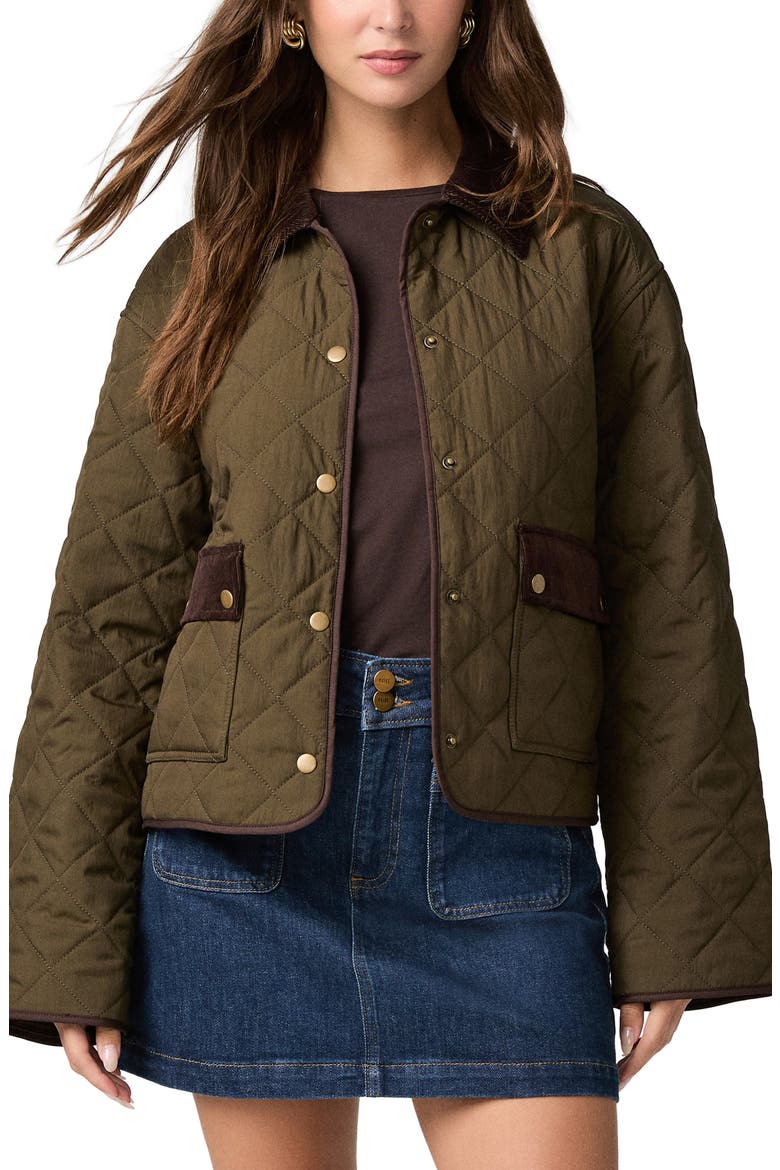 Caleb Quilted Utility Jacket, Main, color, FERN