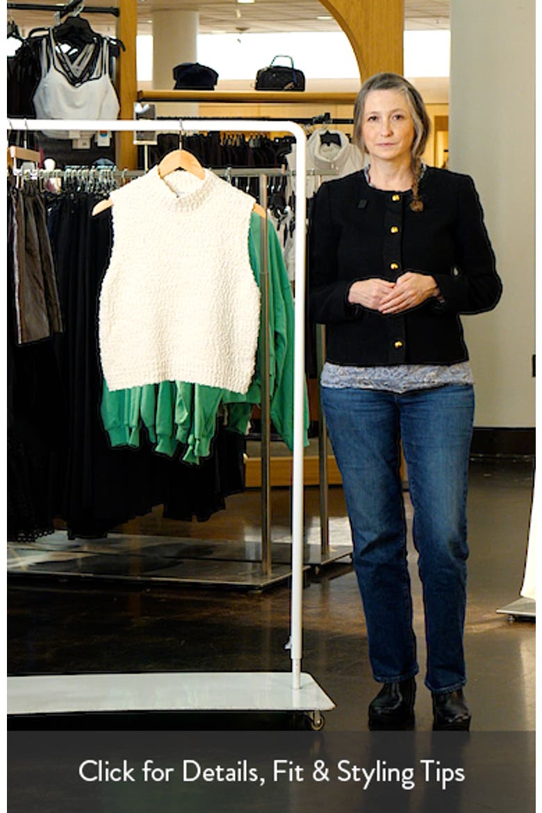 Lanette Mock Neck Sleeveless Bouclé Sweater video
