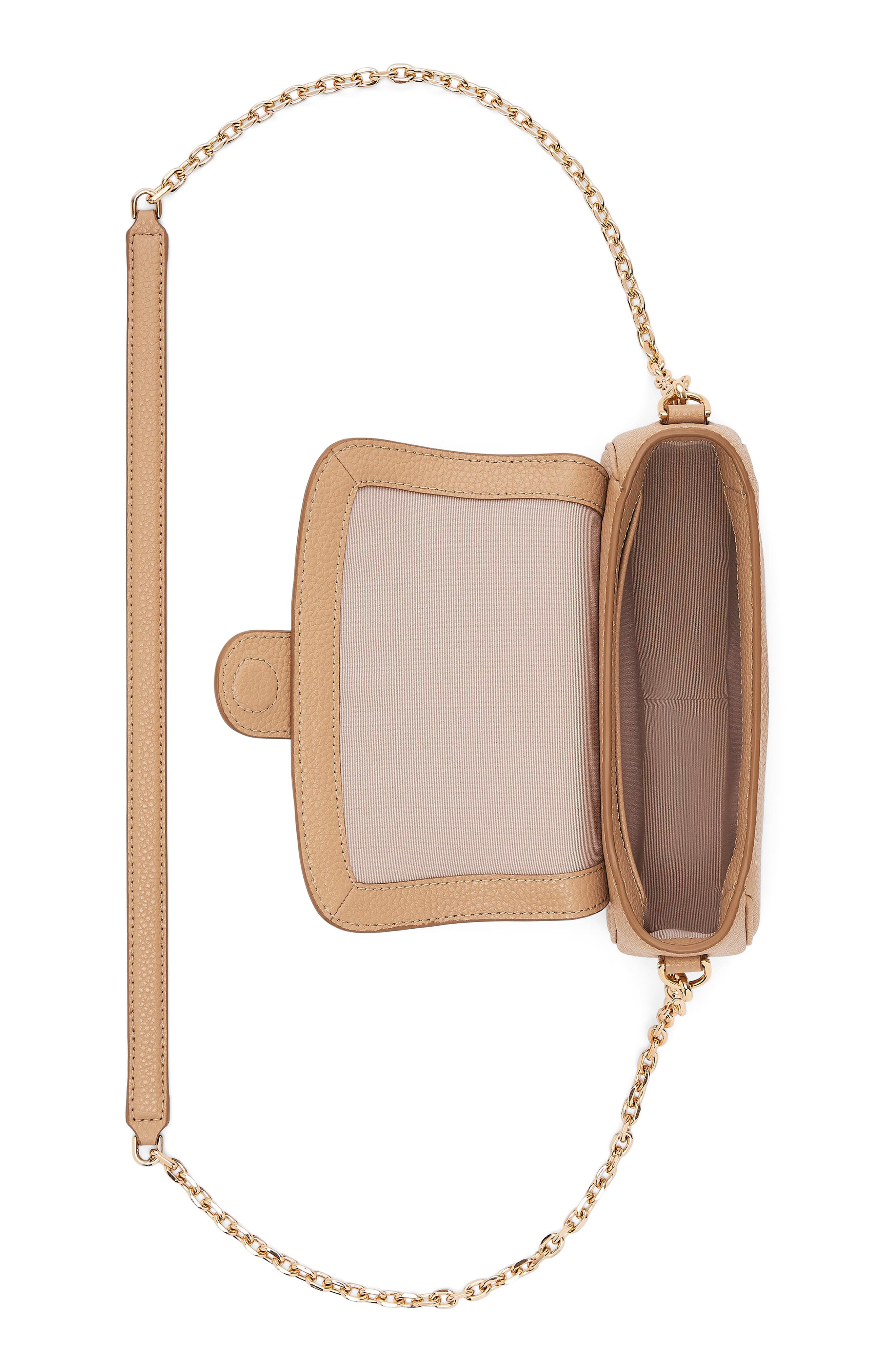 Marc Jacobs The J Marc Clover Pebble Crossbody Bag, Alternate, color, Camel