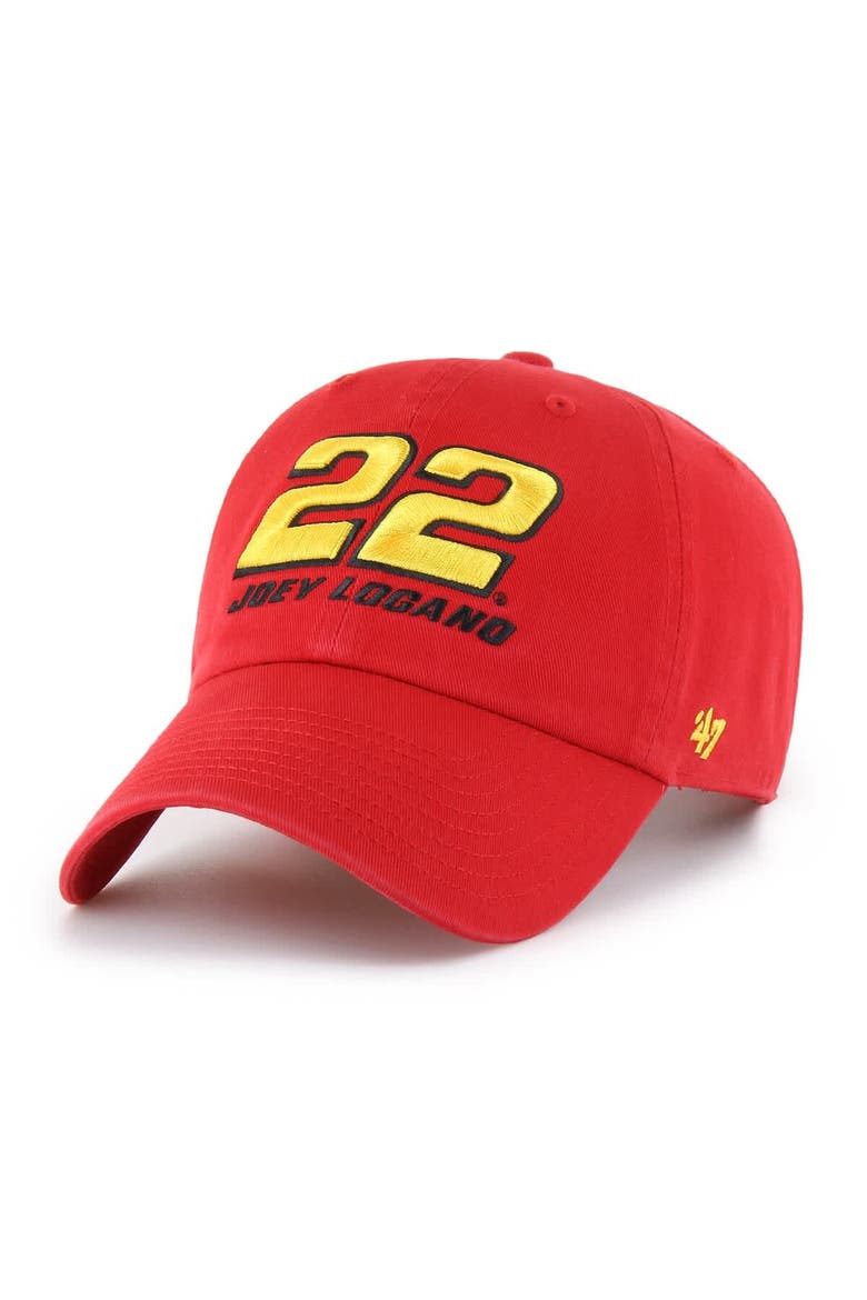 Men's '47  Red Joey Logano  Clean Up Adjustable Hat, Main, color, Red
