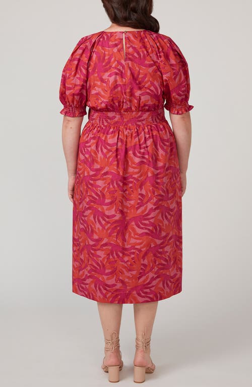 Estelle Wildberry Print Midi Dress In Purple