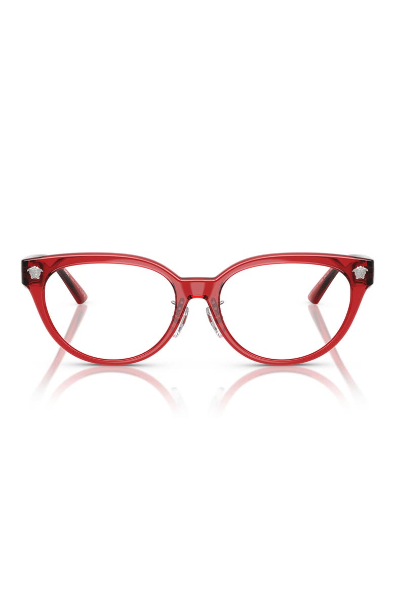 54mm Pillow Optical Glasses, Main, color, TRANS RED