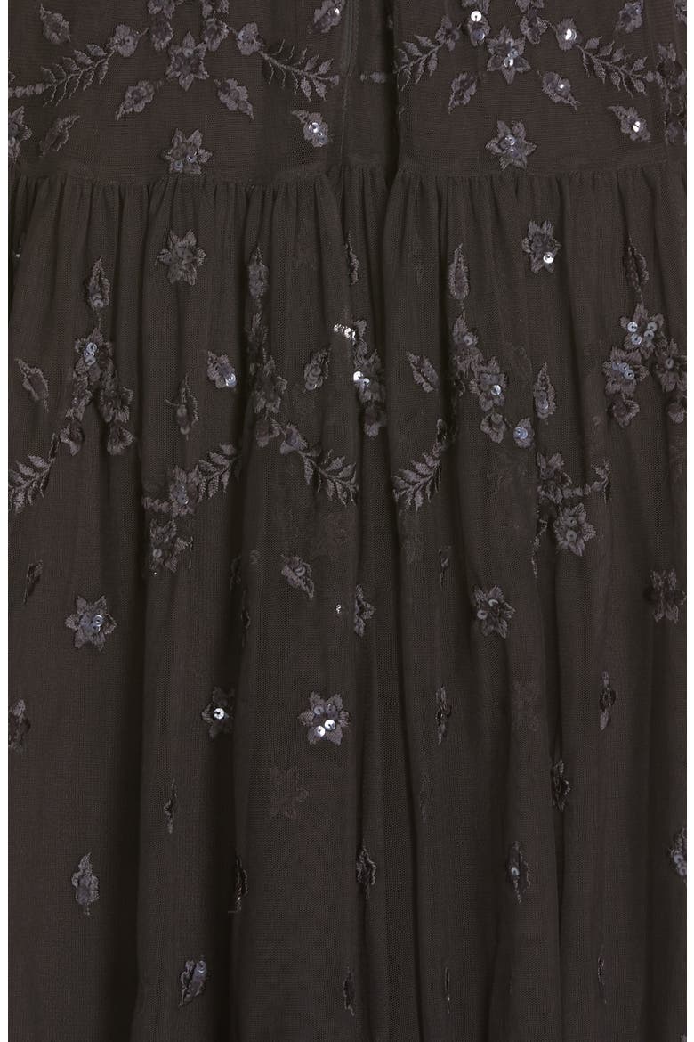 Clover Gloss Fit & Flare Dress, Alternate, color, GRAPHITE
