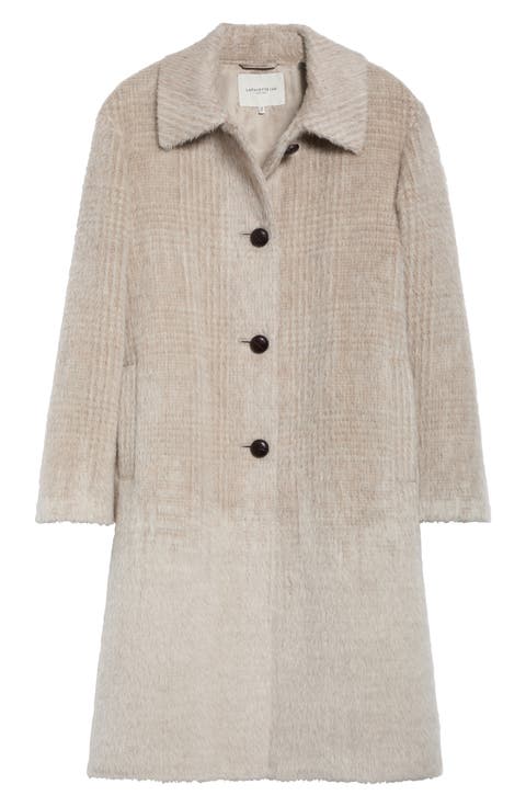 Glen Plaid Alpaca & Wool Coat