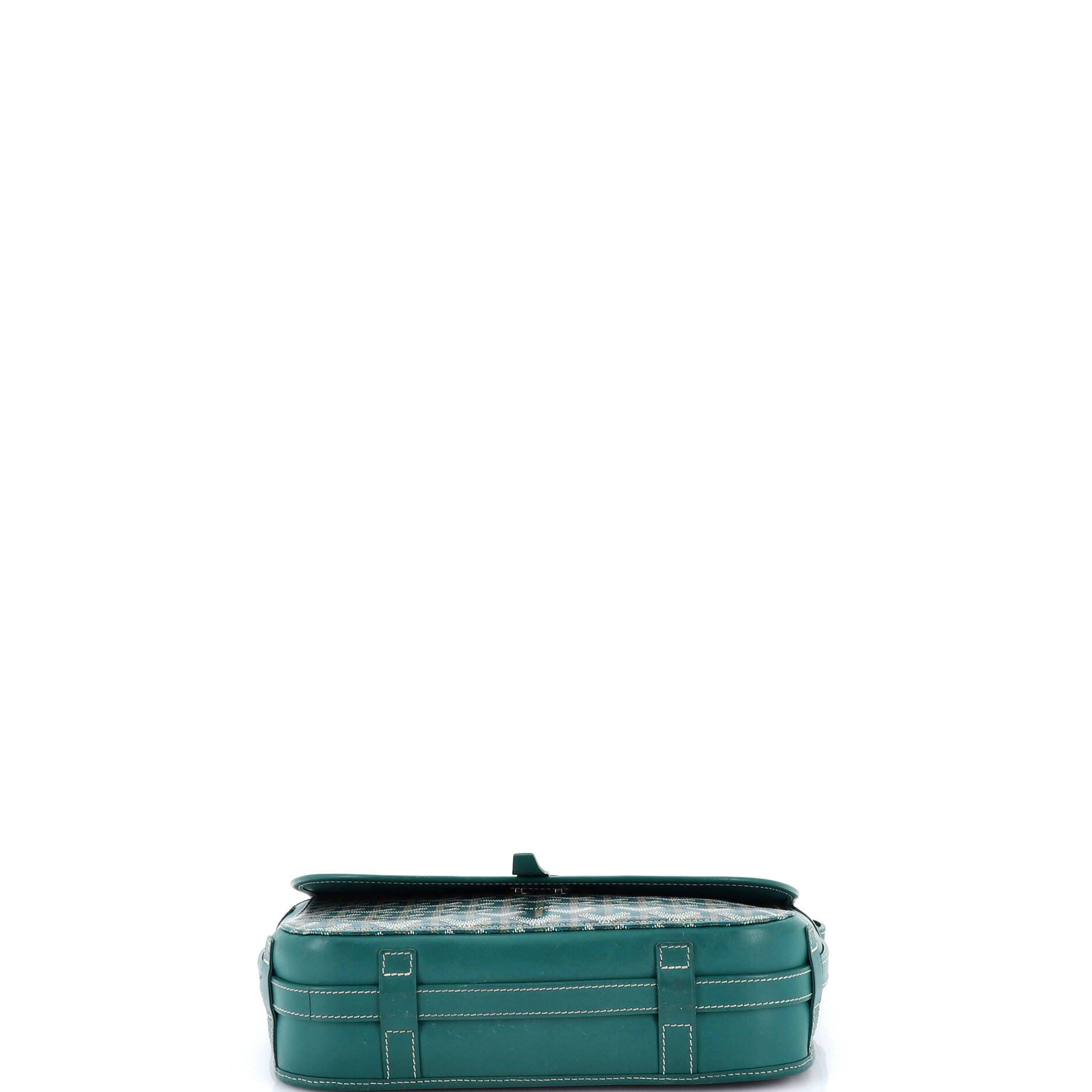 Pre-Owned Goyard Belvedere II Messenger Bag Coated Canvas MM, Alternate, color, Green