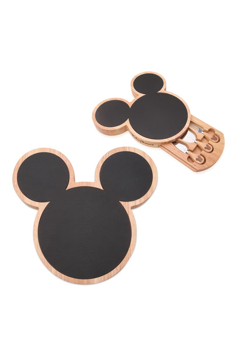 x Disney® Mickey Mouse Slate Cheese Board & Knives Set, Alternate, color, BROWN