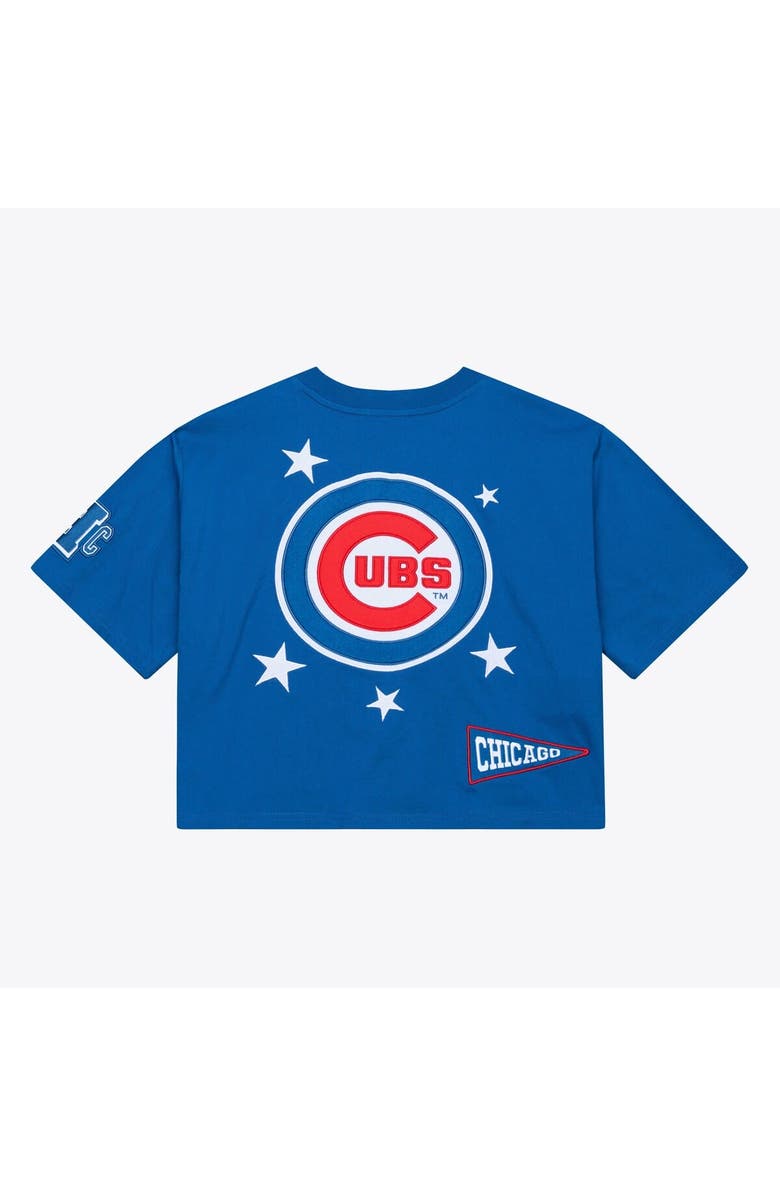 Mitchell & Ness Women's Mitchell & Ness Royal Chicago Cubs Pep Rally Cropped Boxy T-Shirt, Alternate, color, Royal