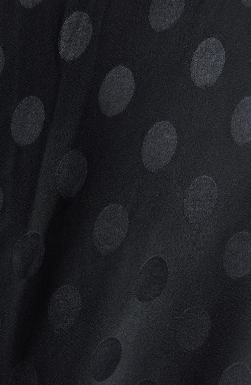 Isabel Marant Albini Polka Dot Jacquard Stretch Silk Midi Dress In Blue