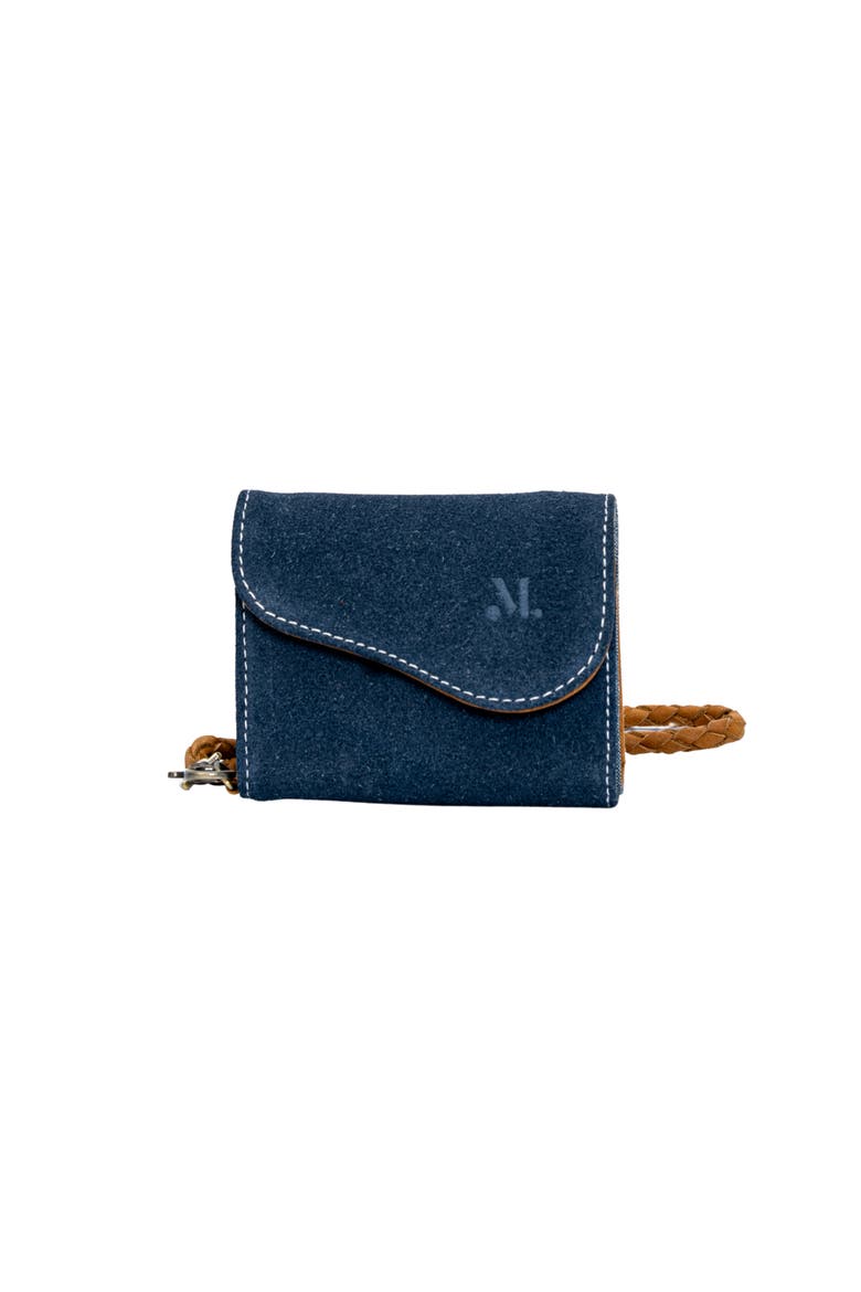 Leather Trifold Wallet, Main, color, Blue