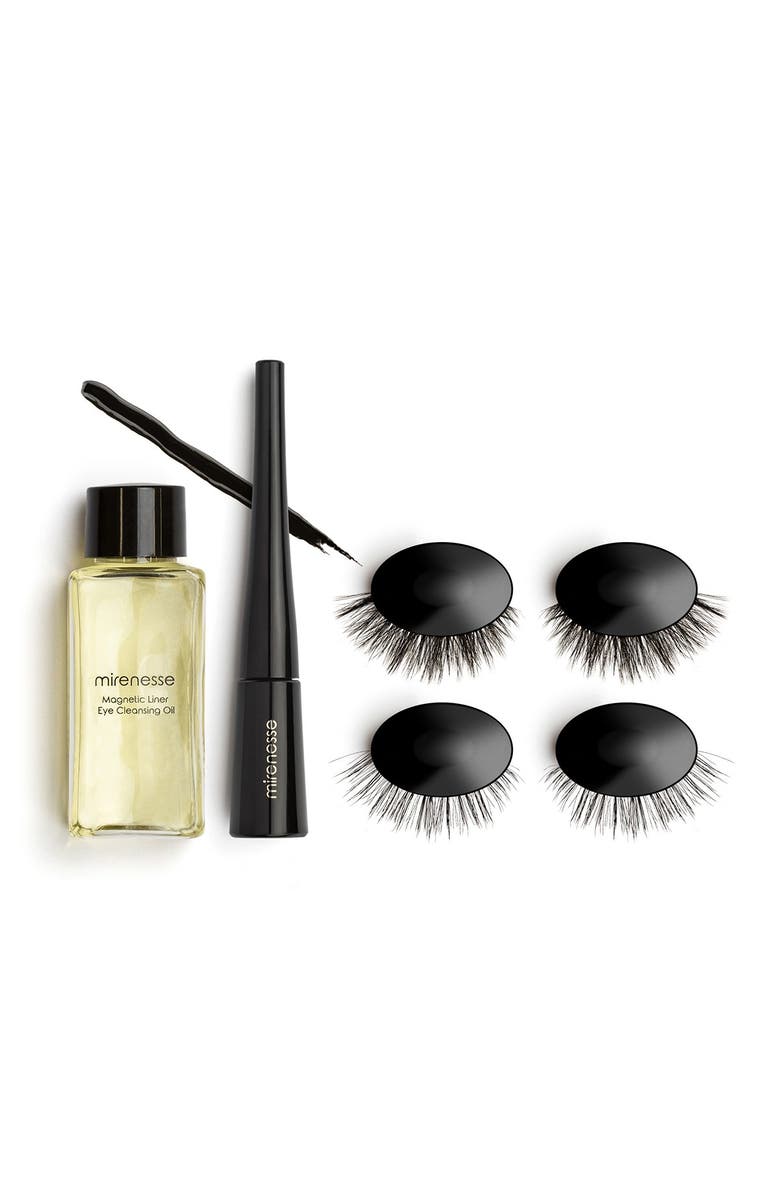 MIRENESSE Magnomatic Magnetic Eyeliner w/ Reuseable Magnetic Lashes Day & Night Kit - Volume Vivian, Main, color, 
