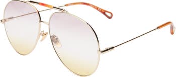 62mm Aviator Sunglasses