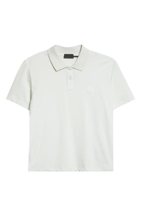 Pleated Back Mixed Media Polo