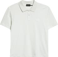 Moncler Pleated Back Mixed Media Polo