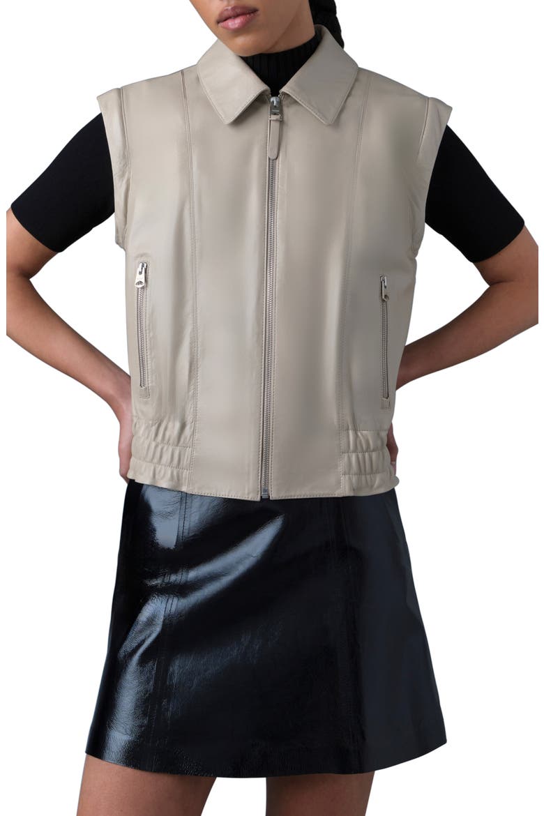 Amoree 2-in-1 Paneled Leather Jacket, Alternate, color, TRENCH