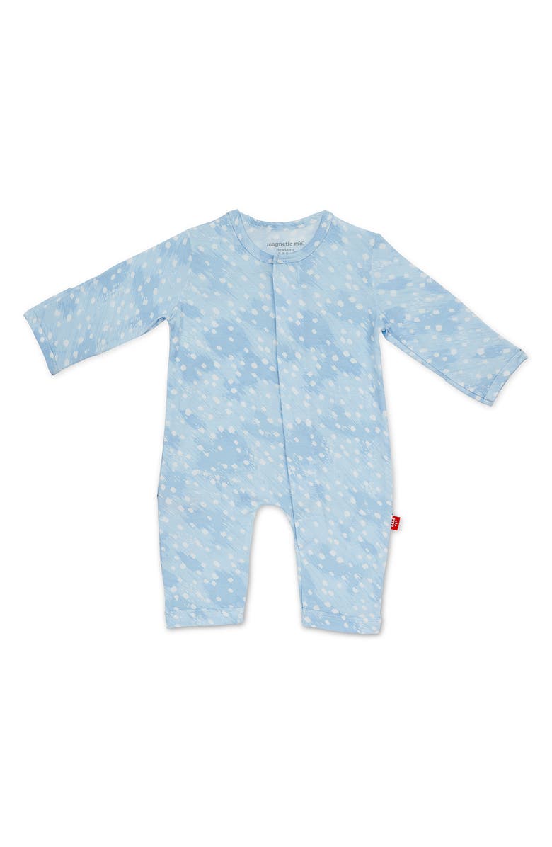 Magnetic Me Stretch Magnetic Romper, Main, color, Boy Doeskin