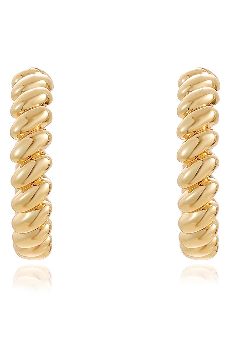 Ettika Twist Hoop Earrings, Alternate, color, Gold