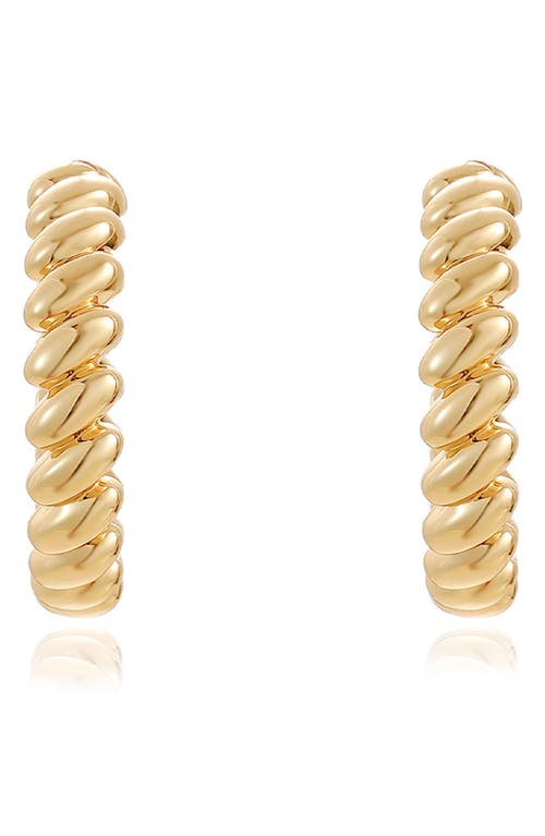 Ettika Twist Hoop Earrings In Gold