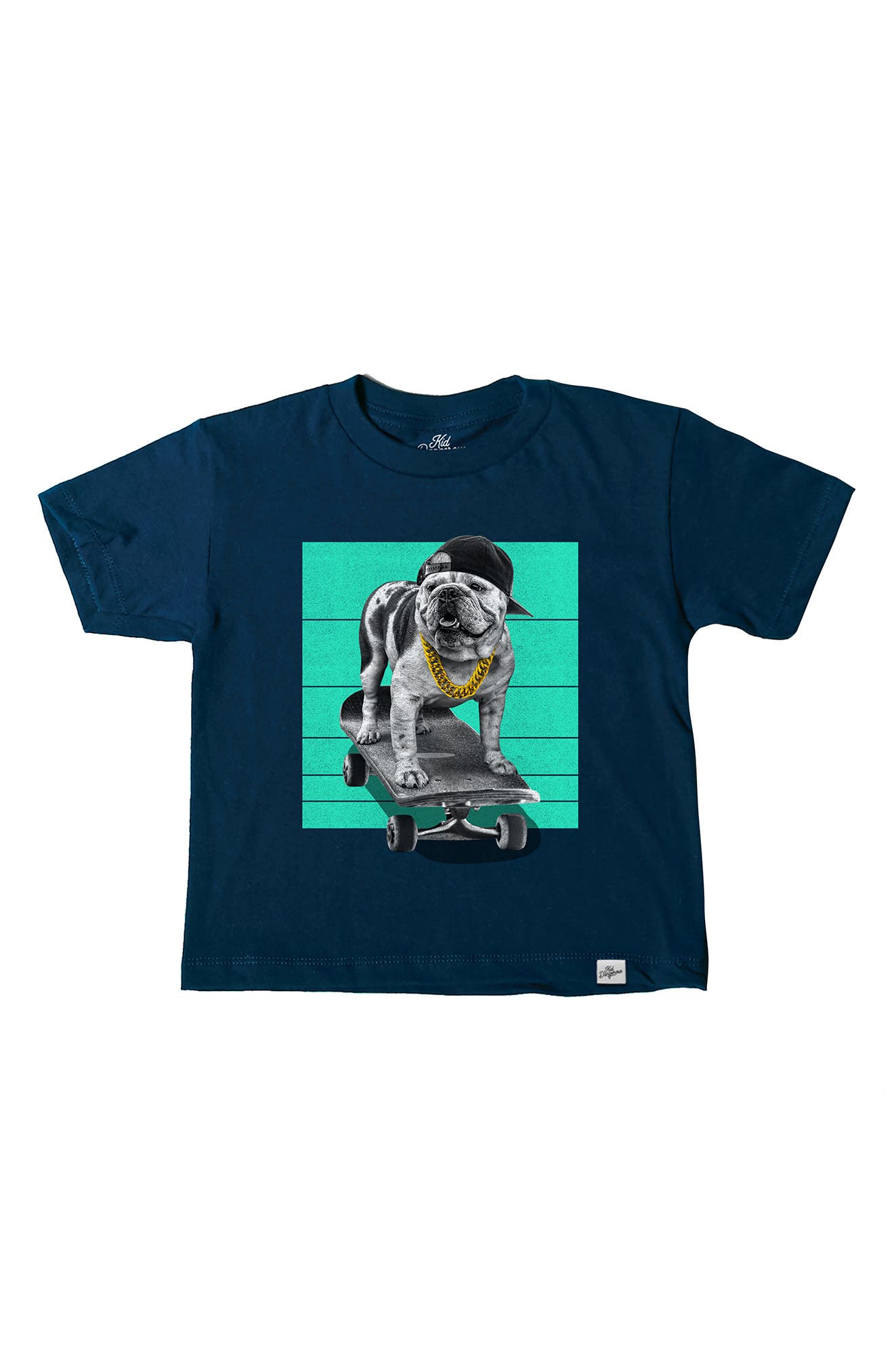 Kid Dangerous Bulldog Skater Graphic T-Shirt