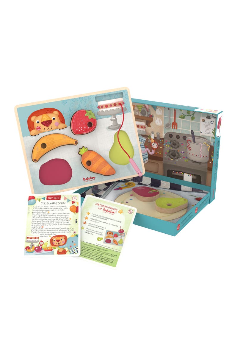 Bababoo and friends<sup>®</sup> Little Worm Loves to Eat Threading Puzzle, Alternate, color, Multi / Red