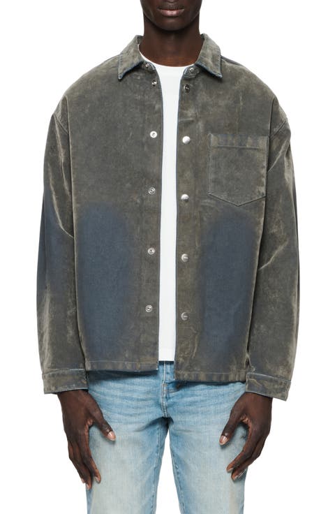 Ombré Denim Shirt Jacket