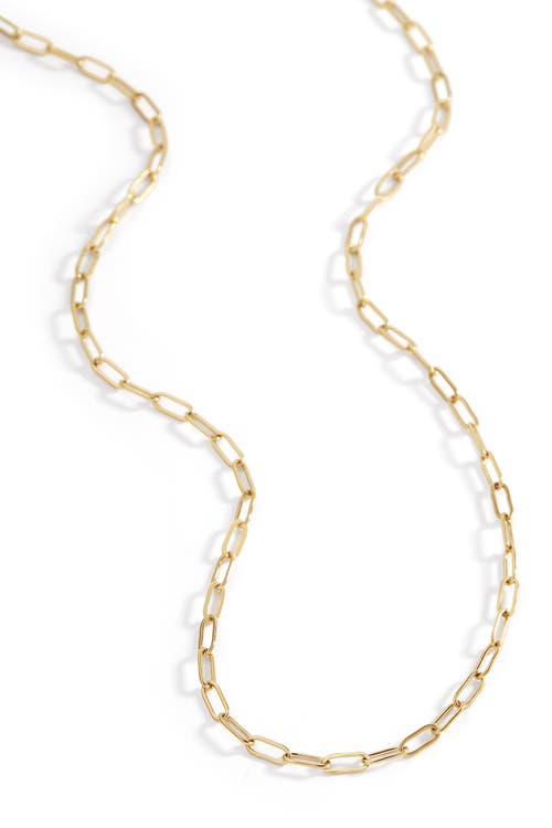 Mint & Lily Thin Paperclip Necklace In Gold
