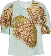 Ulla Johnson Ravena Puff Sleeve Cotton Top