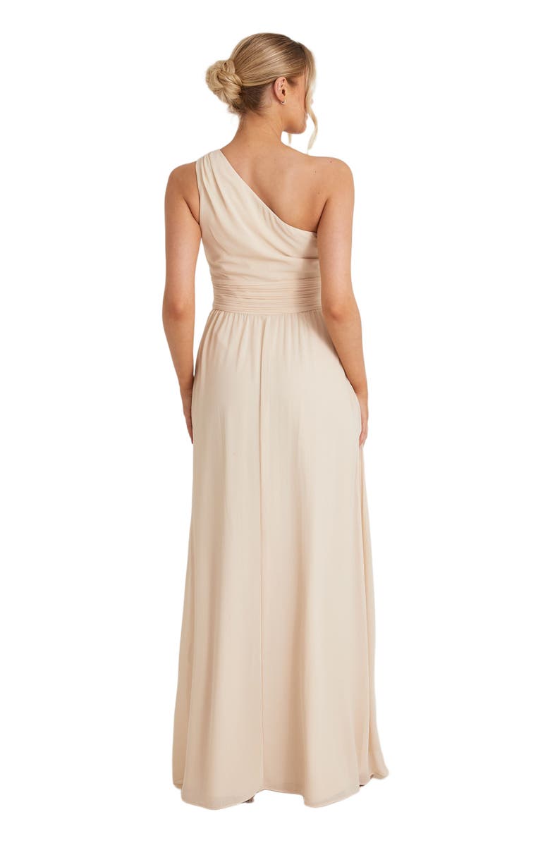 Six Stories One Shoulder Chiffon Bridesmaid Dress, Alternate, color, Cream