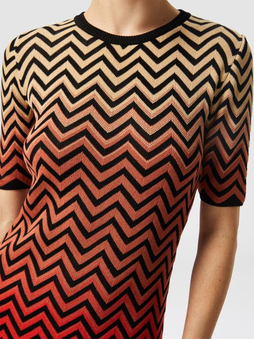 Missoni Midikleid Mit Degradierten Chevron-motiven In Multicoloured