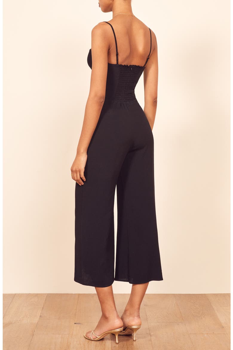 Gilda Crop Wide Leg Jumpsuit, Alternate, color, BLACK