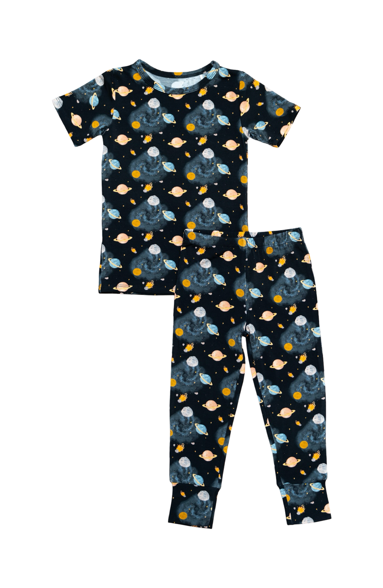 Laree + Co Thain 2-Piece Short Sleeve Set, Main, color, Navy