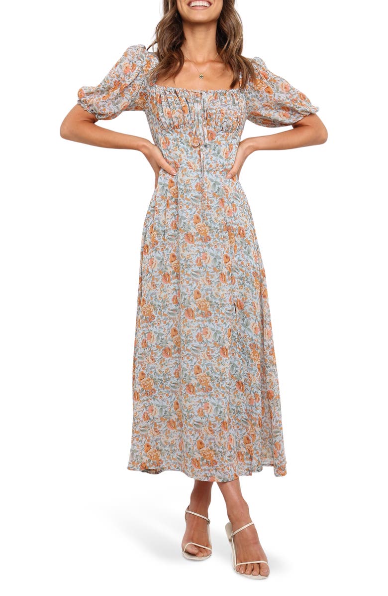 Petal & Pup Gelasius Puff Sleeve Maxi Dress, Main, color,