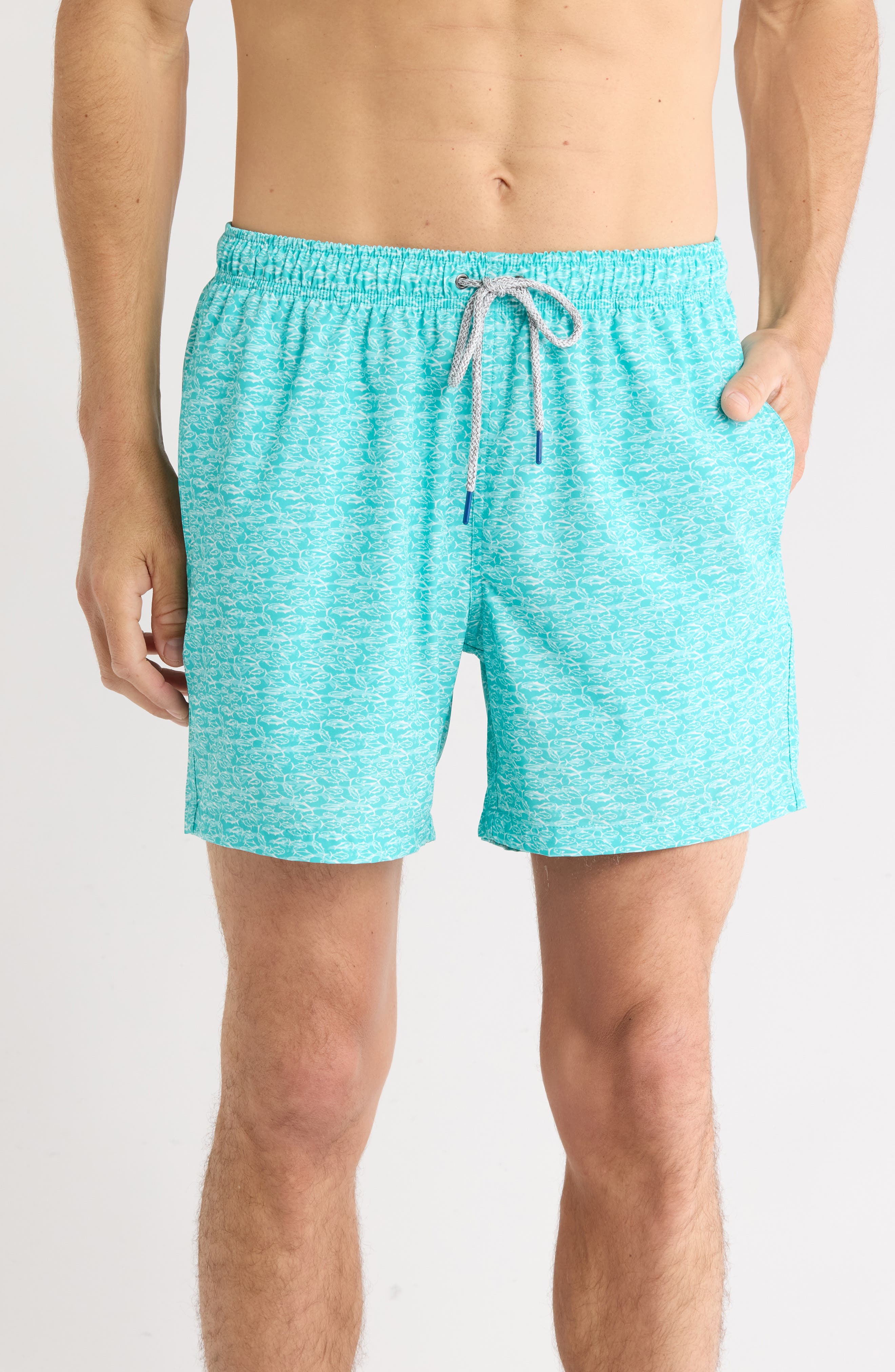 Rainforest School Of Fish Swim Trunks
