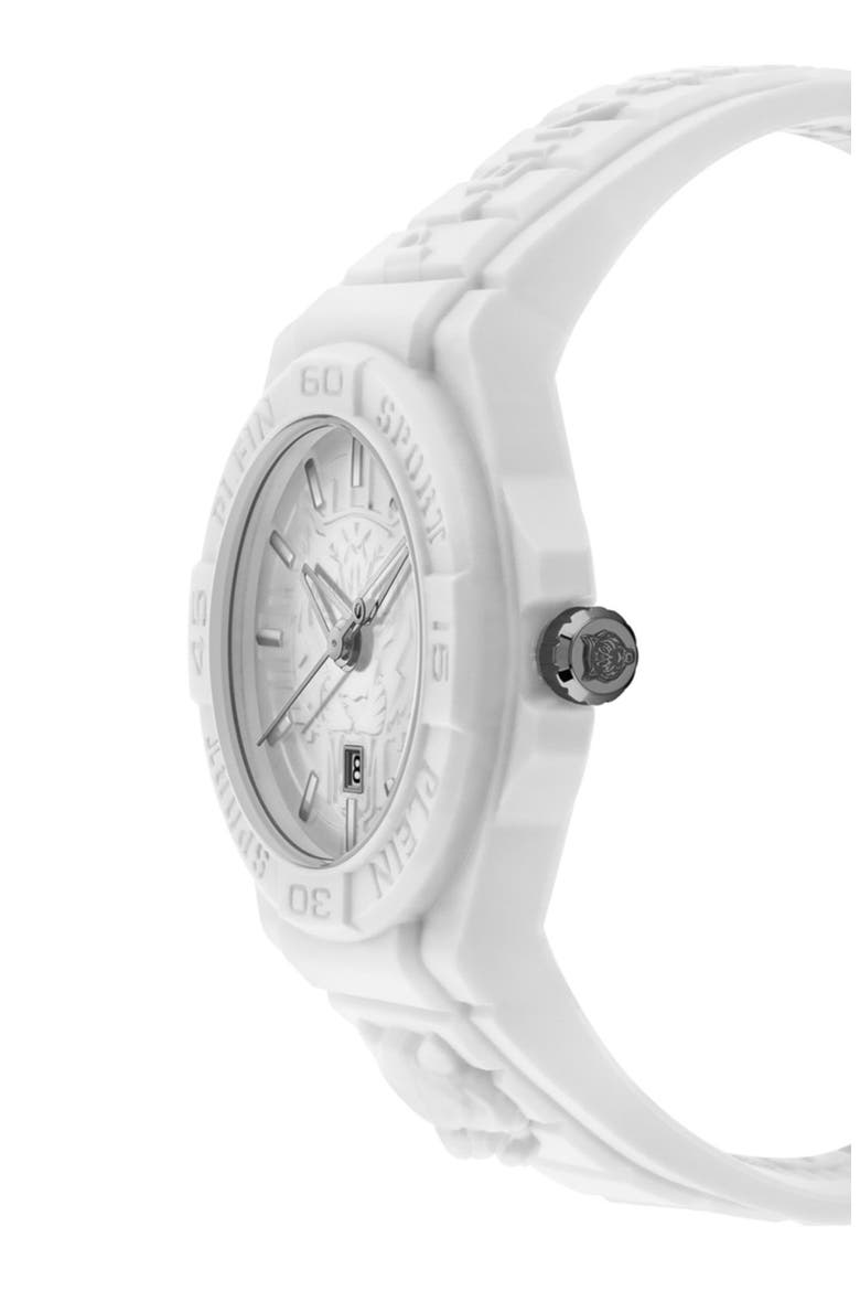 New Fearless Silicon Strap Watch, 46mm, Alternate, color, WHITE