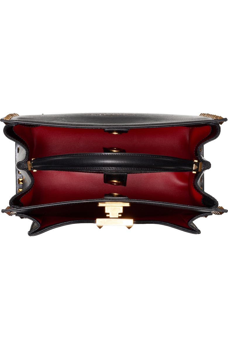 Valentino Garavani Medium Alcove Rockstud Leather Satchel, Alternate, color,