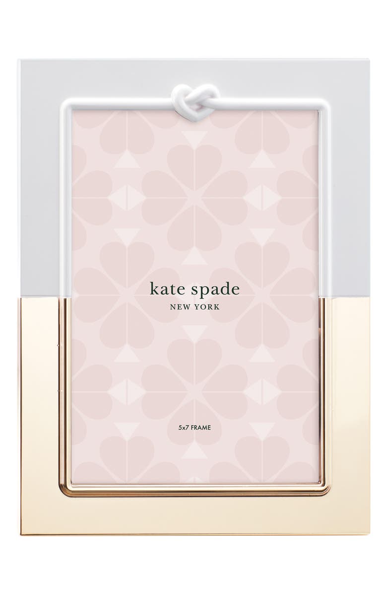 Kate Spade New York with love frame, Main, color, White/ Gold