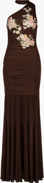 SAEMDI Alba Floral Embroidered Mesh Dress