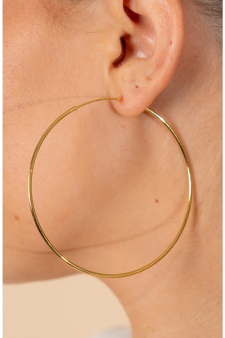 Infinity Hoop Earrings, Alternate, color, GOLD