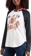G-III 4HER BY CARL BANKS Women's G-III 4Her by Carl Banks White Martin Truex Jr MVP Raglan Hooded Long Sleeve T-Shirt