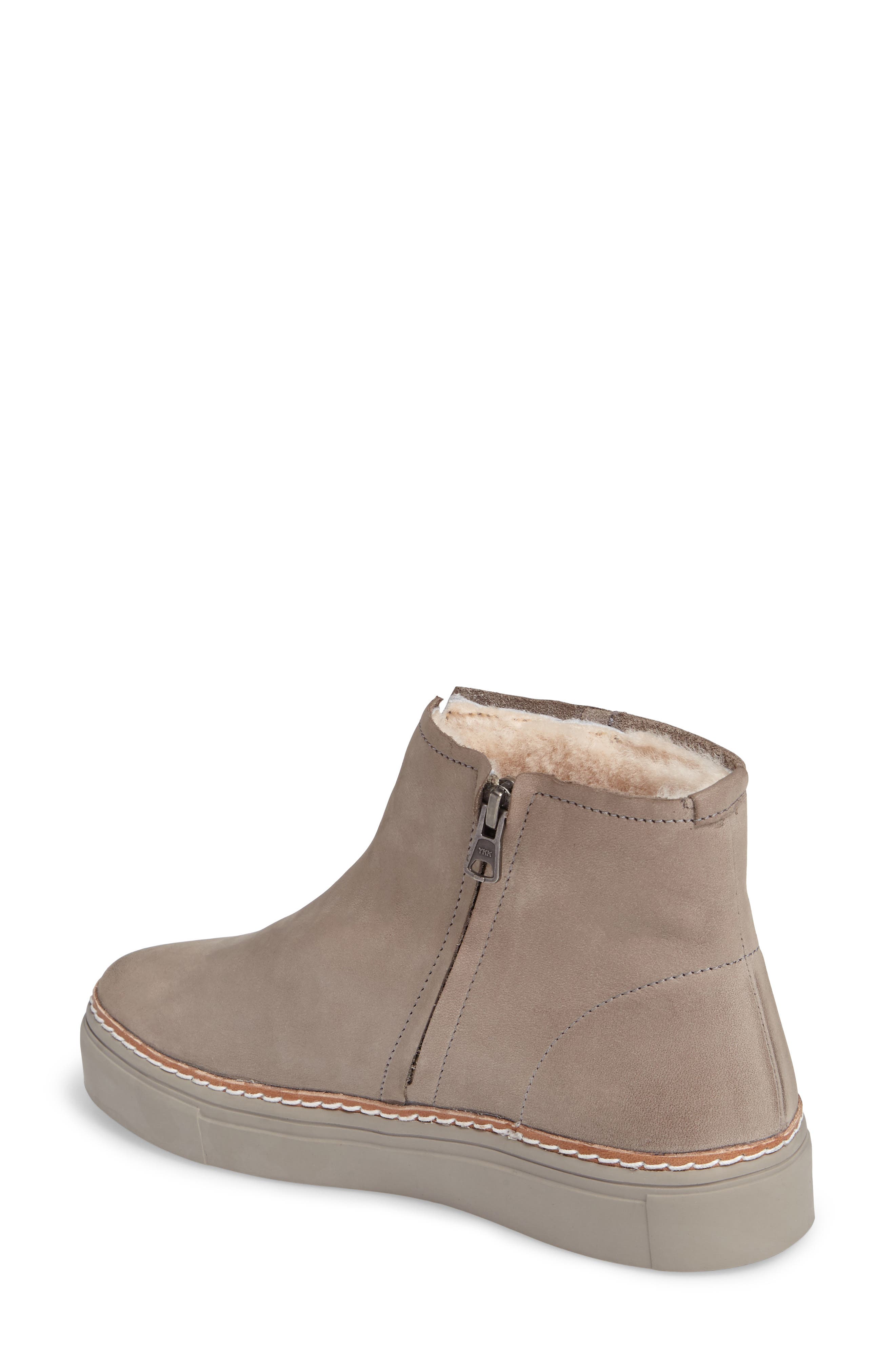 OL27 Genuine Shearling Lined Bootie, Alternate, color, WILD DOVE NUBUCK