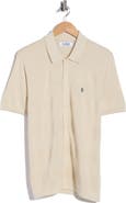 Original Penguin Honeycomb Stripe Cotton Polo Sweater