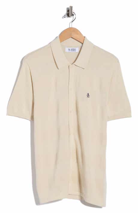 Original Penguin Honeycomb Stripe Cotton Polo Sweater