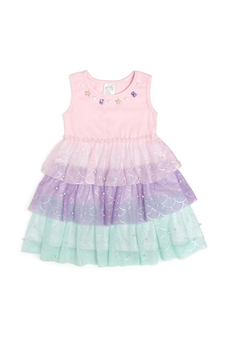 Mermaid Pearl Tank Tutu Dress, Main, color, Multi