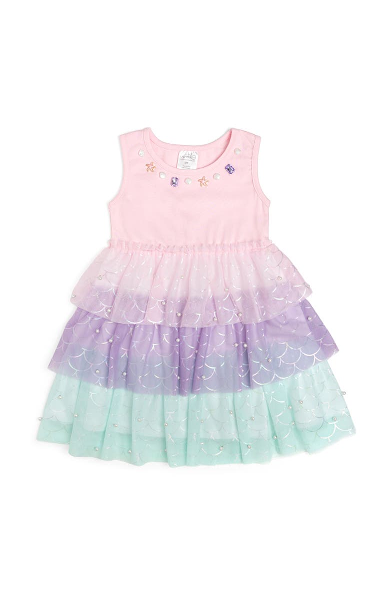 Sweet Wink Mermaid Pearl Tank Tutu Dress, Main, color, Multi