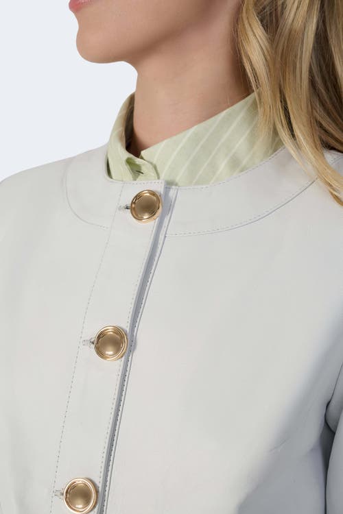 Furniq Uk Llc Margot Leather Jacket In White