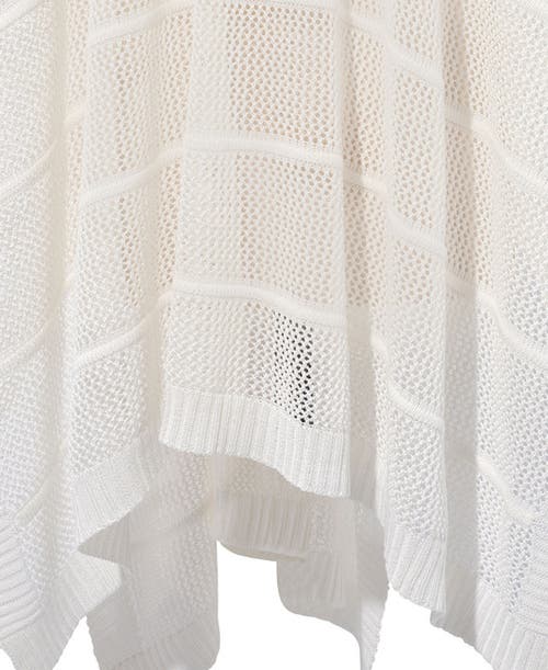 Ralph Lauren Open Knit Ruana In White
