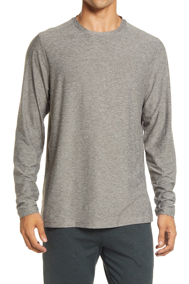 Long Sleeve Strato Tech Tee, Main, color, HEATHER GREY