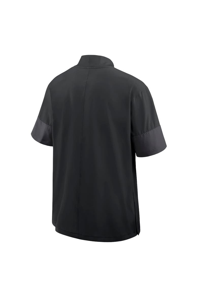 Men's Nike Black Ohio State Buckeyes 2025 Sideline Short Sleeve Quarter-Zip Coach Jacket, Alternate, color, Black