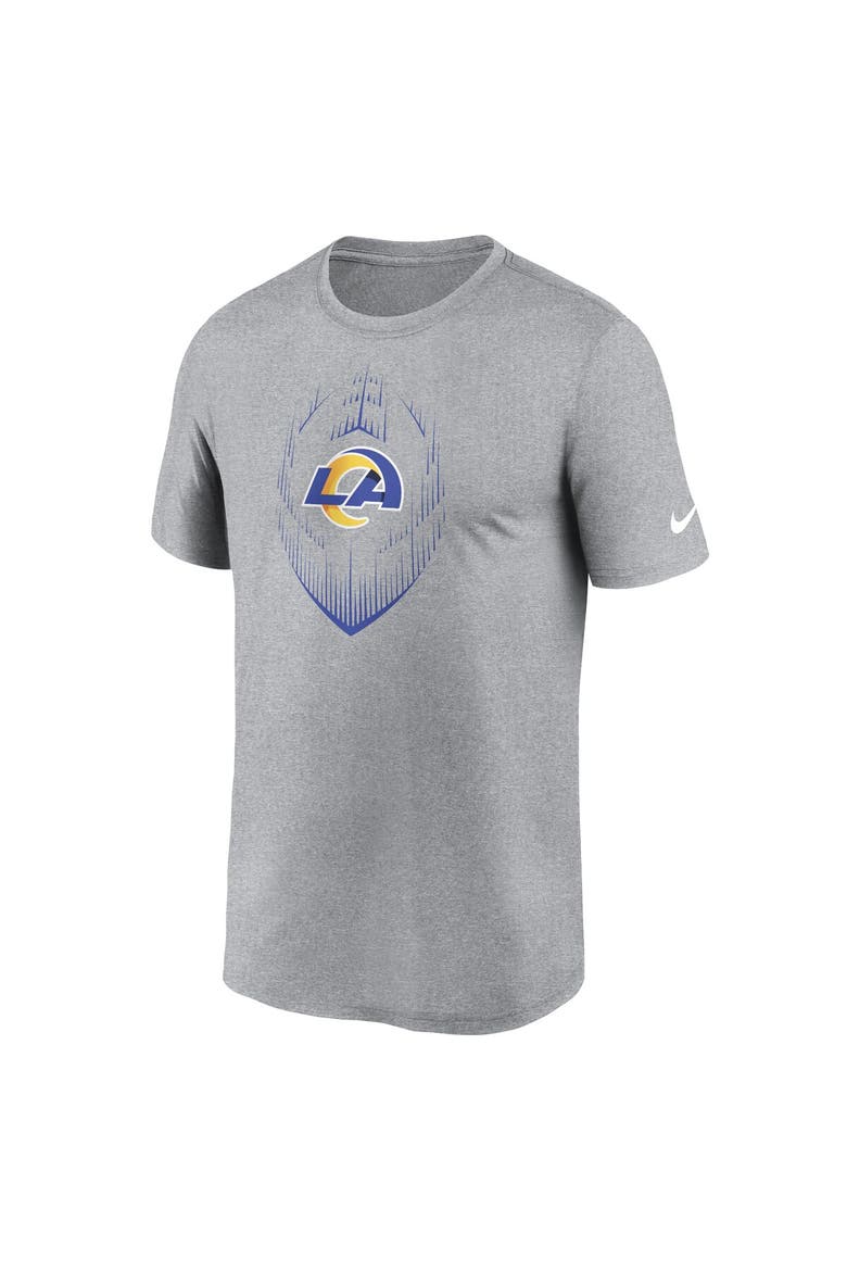 Men's Nike Heather Gray Los Angeles Rams Primetime Legend Icon Performance T-Shirt, Alternate, color, Heather Gray