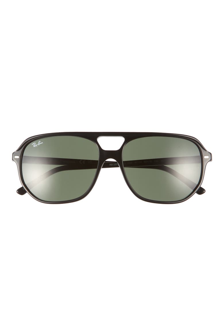 Bill One 60mm Square Sunglasses, Main, color, BLACK