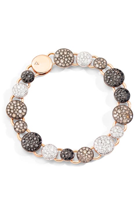 Sabbia 18K Gold Diamond Pavé Station Bracelet